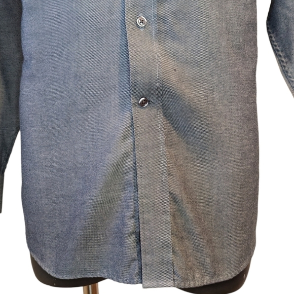 Balmain Paris blue button front shirt large - Picture 3 of 10